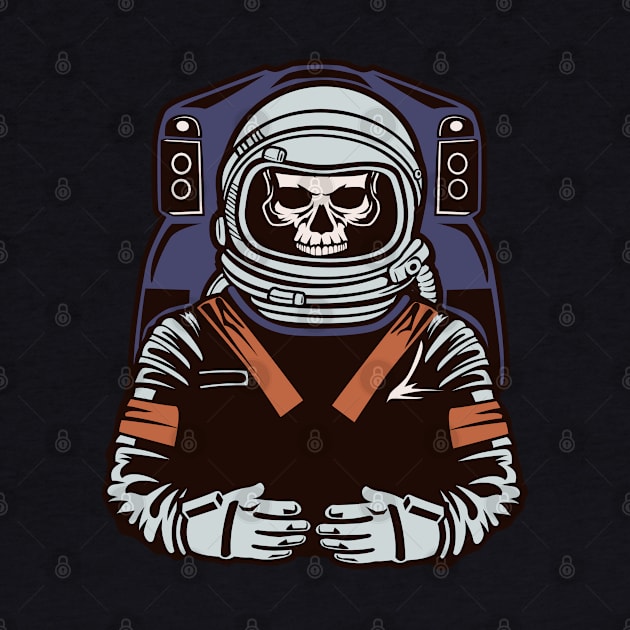 Astronaut with skull space jetpack by ShirtyLife